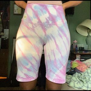 tie dye biker shorts